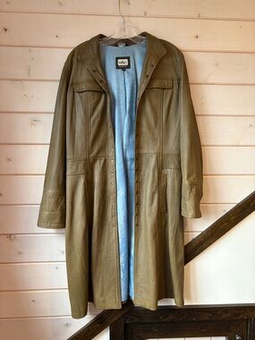 Vintage B&C (Bod & Christensen) Olive Green Leather Jacket